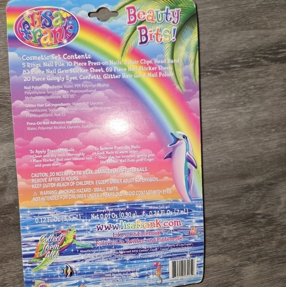 New LISA FRANK COSMETIC SET BEAUTY BITS. OVER 150 PIECES ~ XOXO ~ FINGE… - Picture 3 of 3